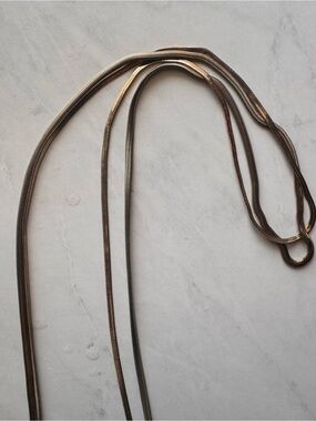 Two-level Golden Layered Snake Chain Necklace, Adjustable Lobster Clasp